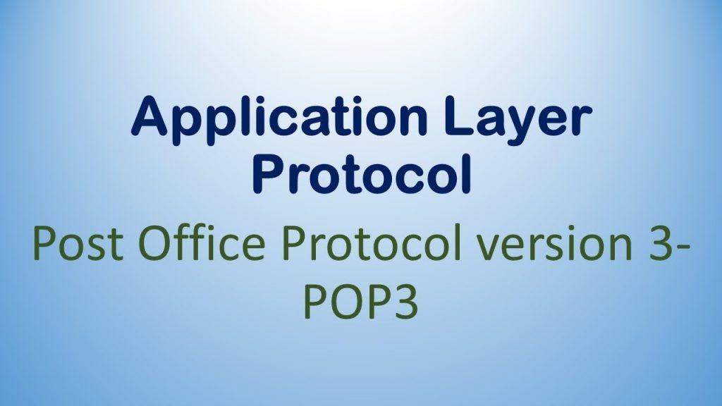 POP3 - پروتکل POP3 - POP3 Protocol