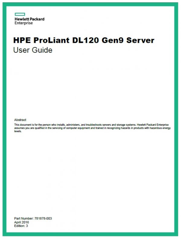 سرور اچ پی - سرور - HPE Proliant - DL120 Gen9