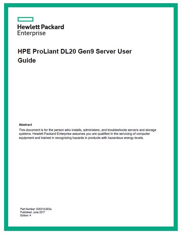 DL20 Gen9 - HPE Proliant - سرور - سرور اچ پی