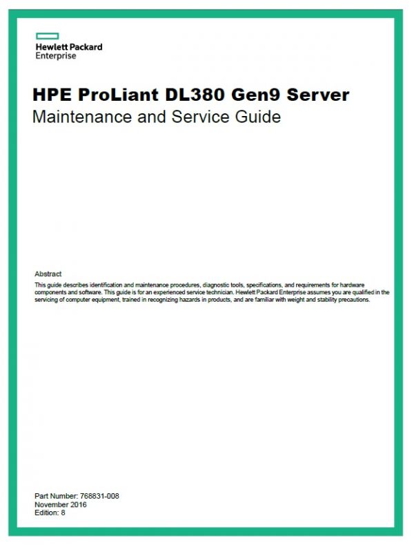 سرور اچ پی - سرور - HPE Proliant - DL380 G9
