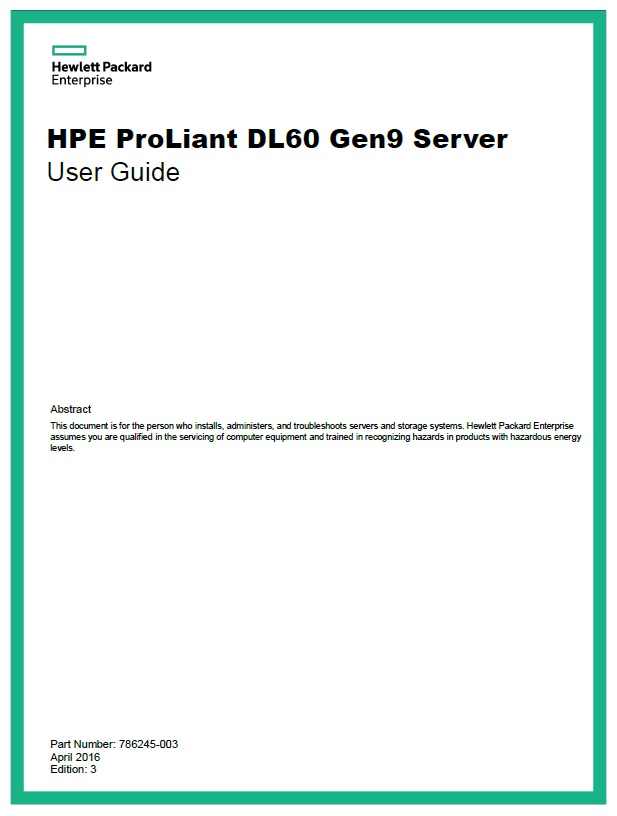 سرور اچ پی - سرور - HPE Proliant - DL60 Gen9