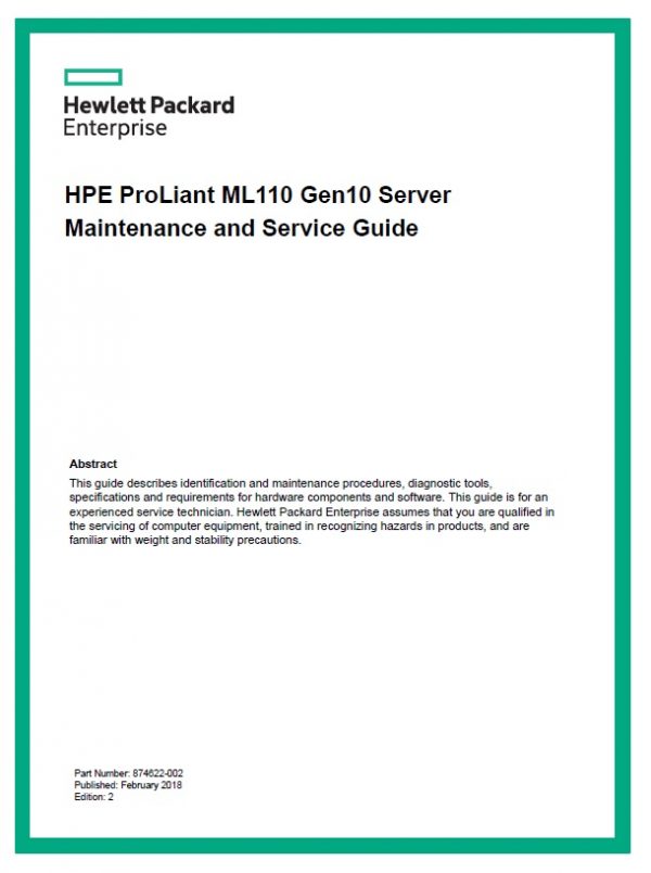 سرور اچ پی - سرور - HPE Proliant - ML110 Gen9