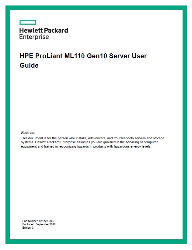 ML110 Gen10 - HPE Proliant - سرور - سرور اچ پی