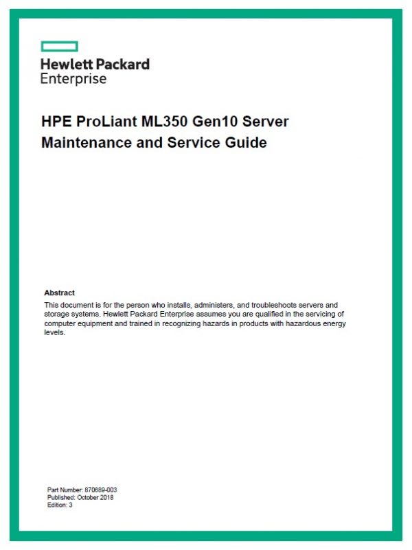 سرور اچ پی - سرور - HPE Proliant - ML350 Gen9
