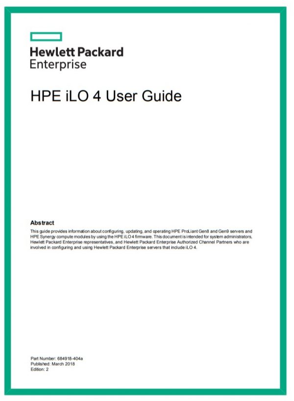 HPE - iLO 4 - سرور